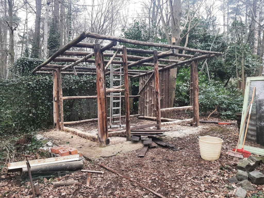 goedkoop afbreken van tuinhuis/ bijgebouw / stacaravan, Tuin en Terras, Ophalen, Gebruikt, Hout, Overige typen