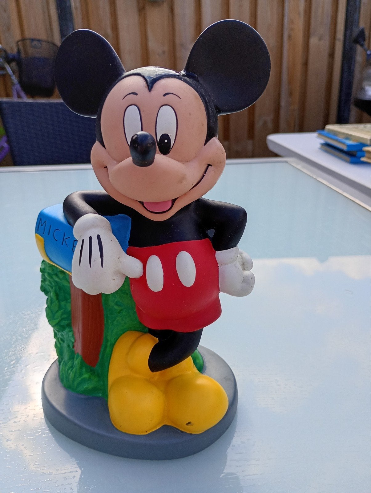 Mickey Mouse Spaarpot - Disney Figuur, Ophalen of Verzenden, Gebruikt, Kunststof, Strip- of Tekenfilmfiguur