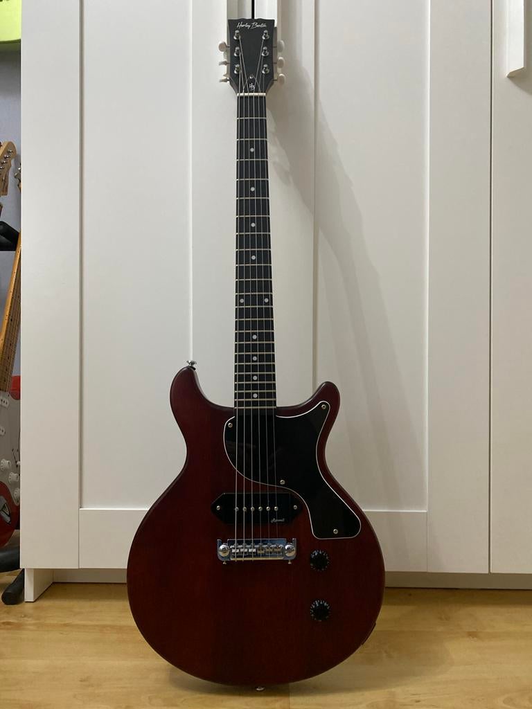 Harley Benton SC-Junior P90 Vintage Cherry, Muziek en Instrumenten, Snaarinstrumenten | Gitaren | Elektrisch, Zo goed als nieuw