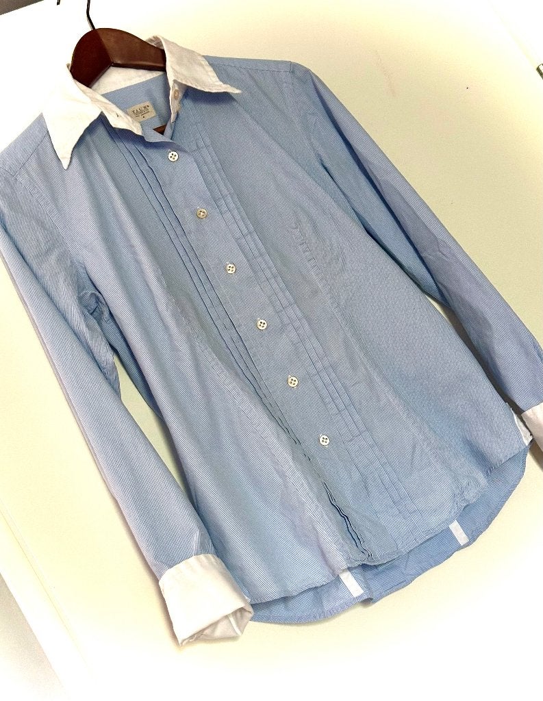 Prachtige Pauw blouse blauw wit Maat 4 Mt L 42 extra knopen, Maat 38/40 (M), Pauw, Zo goed als nieuw, Verzenden