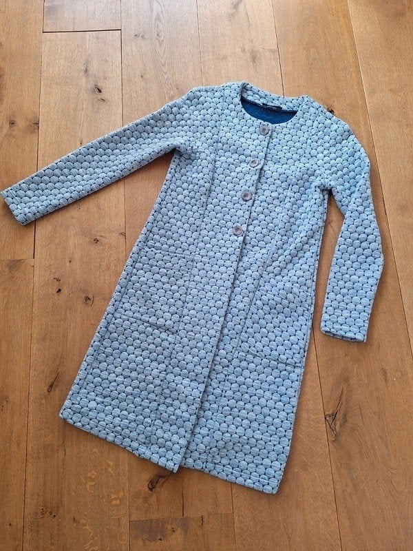 Lang vest maat M van Angelle Milan, Kleding | Dames, Ophalen of Verzenden, Zo goed als nieuw, Maat 38/40 (M), Blauw