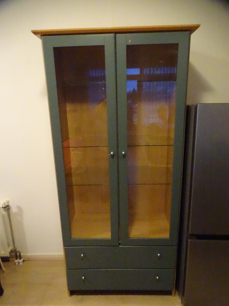 Vitrinekast, Huis en Inrichting, Kasten | Vitrinekasten, Ophalen, Gebruikt, Met deur(en), 50 tot 100 cm