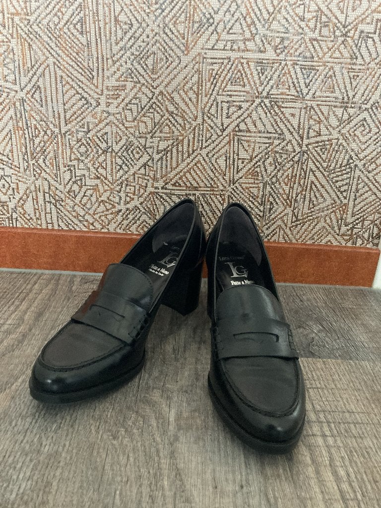 Fraaie schoenen, leer, zwart, Luca Grossi, mt 37., Kleding | Dames, Pumps, Zwart, Ophalen of Verzenden, Zo goed als nieuw