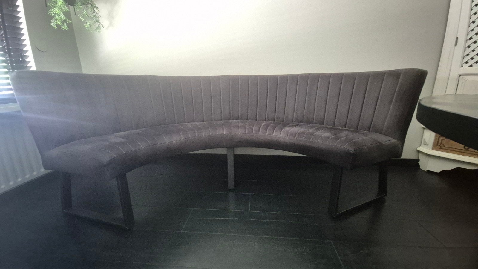 Ronde eetkamerbank, Huis en Inrichting, Ophalen, Zo goed als nieuw, Stof