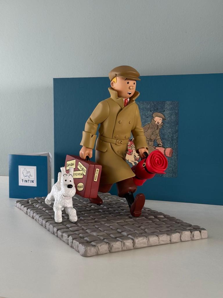 Kuifje, ze komen eraan, Moulinsart., Verzamelen, Ophalen of Verzenden, Kuifje, Zo goed als nieuw, Beeldje of Figuurtje
