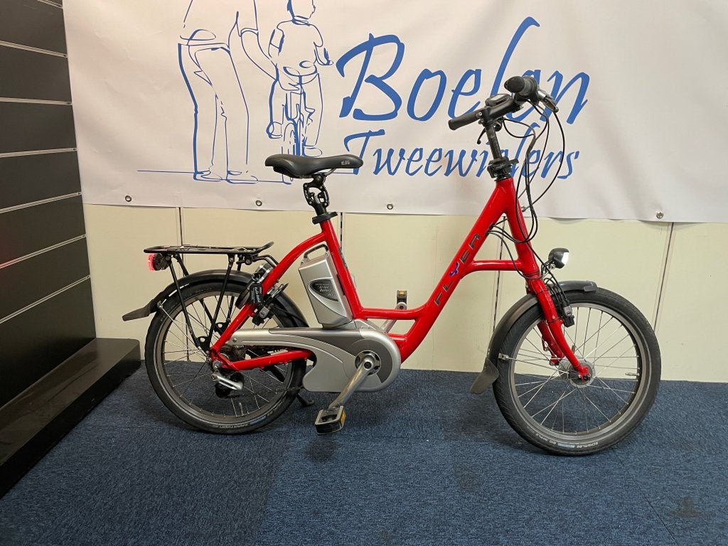 Flyer SY  20 -46cm 432w E-Bike Lage instap Middenmotor Rood, Niet ingevuld, Zo goed als nieuw, Minder dan 47 cm, 50 km per accu of meer