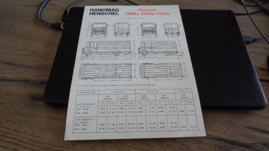 Folder HANOMAG  HENSCHEL  F40Ka-F46Ka-F55Ka, Verzenden, Zo goed als nieuw, Overige merken
