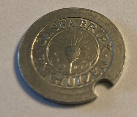 Gaspenning, gasfabriek Enkhuizen, Postzegels en Munten, Penningen en Medailles, Ophalen of Verzenden, Overige materialen