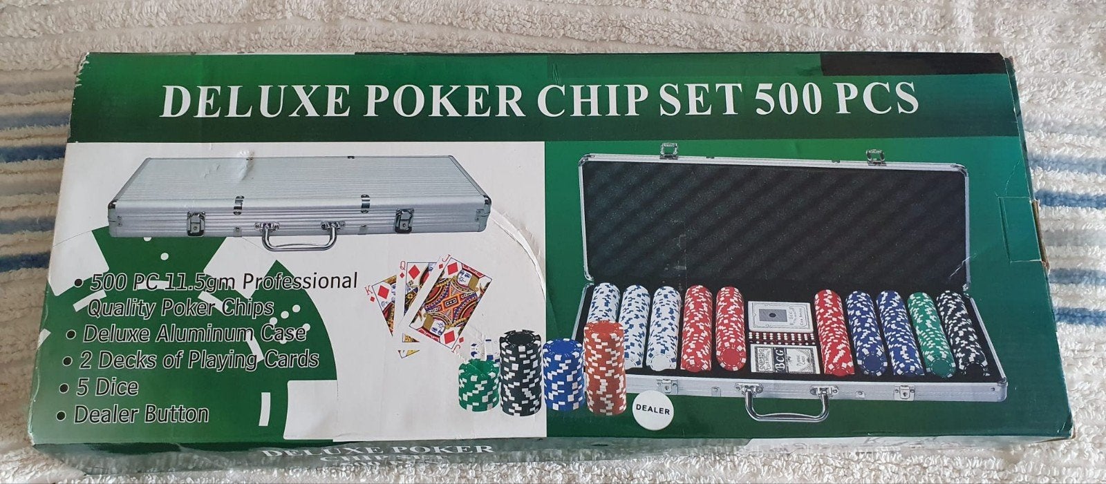 Luxe Pokerset 500 Stuks met Aluminium Koffer nieuw, Hobby en Vrije tijd, Gezelschapsspellen | Overige, Vijf spelers of meer, Ophalen of Verzenden