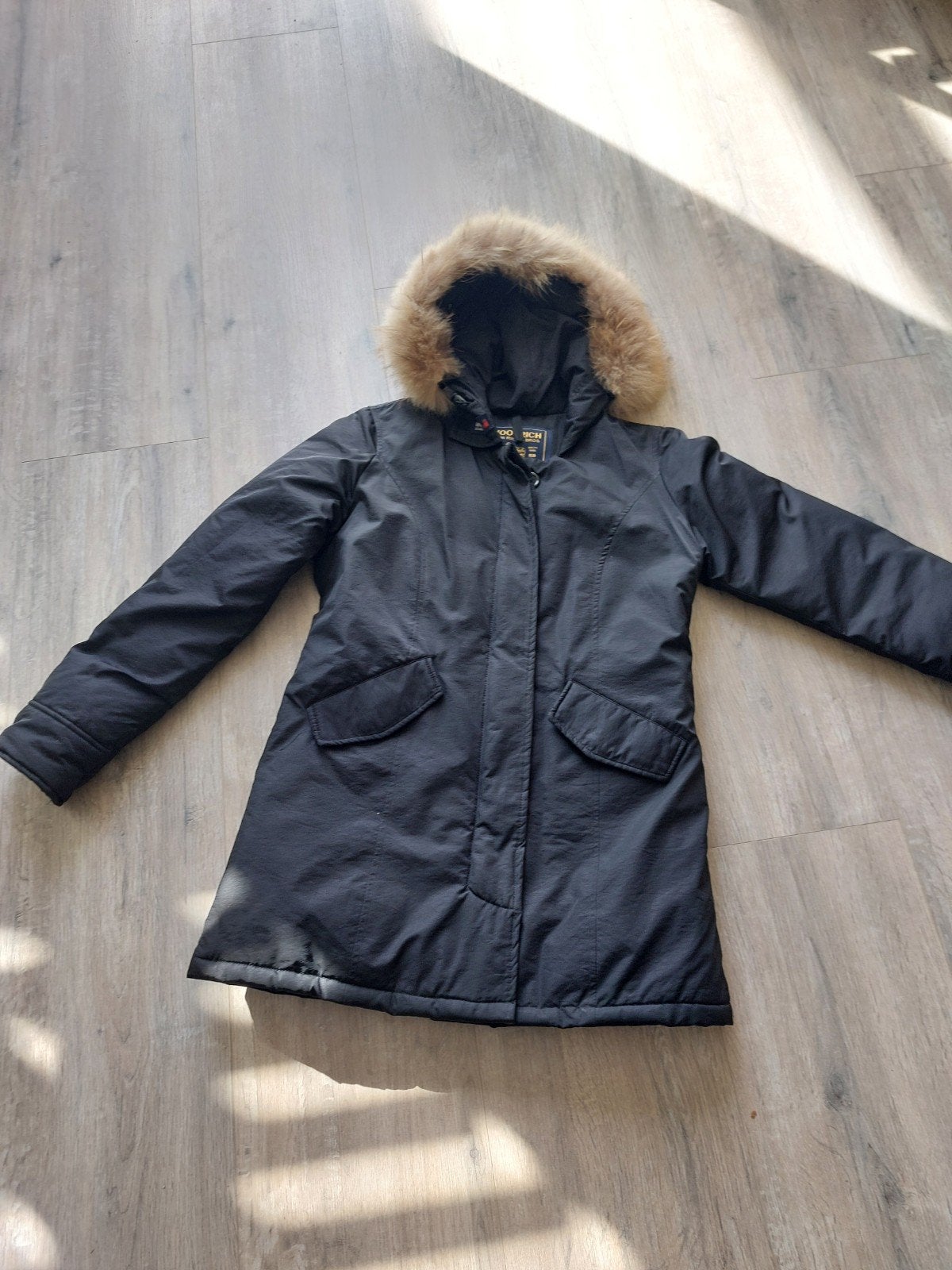 woolrich winterjas maat S, Woolrich, Ophalen of Verzenden, Zo goed als nieuw, Blauw