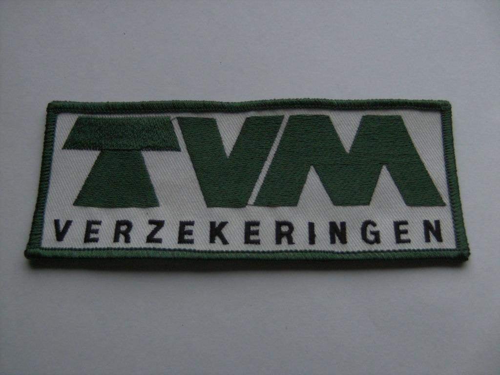 TVM verzekeringen patch badge opnaai embleem, Ophalen of Verzenden, Nieuw, Overige typen