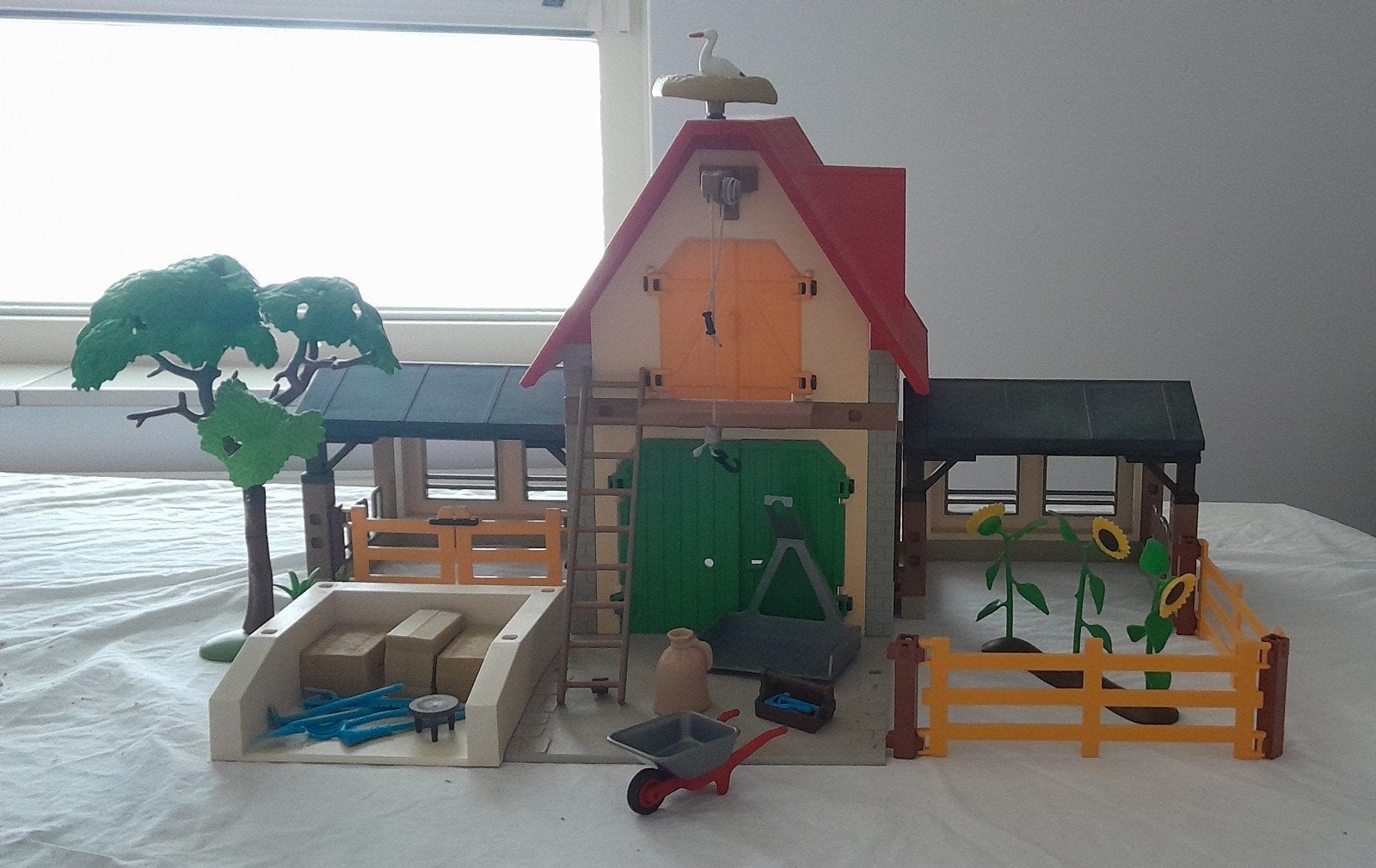 Playmobil Boerderij 4490 met figuren en dieren, Gebruikt, Gebouw, Complete set, Ophalen of Verzenden