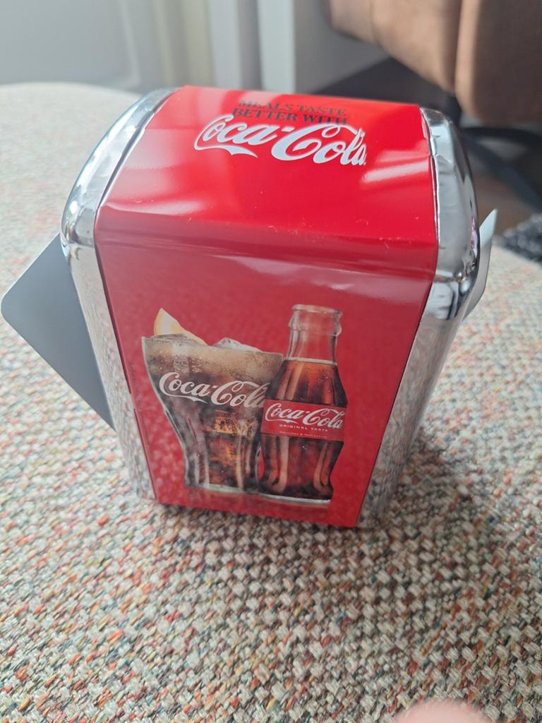 Nieuwe Coca-Cola servettenhouder, Overige typen, Nieuw, Ophalen of Verzenden, Metaal