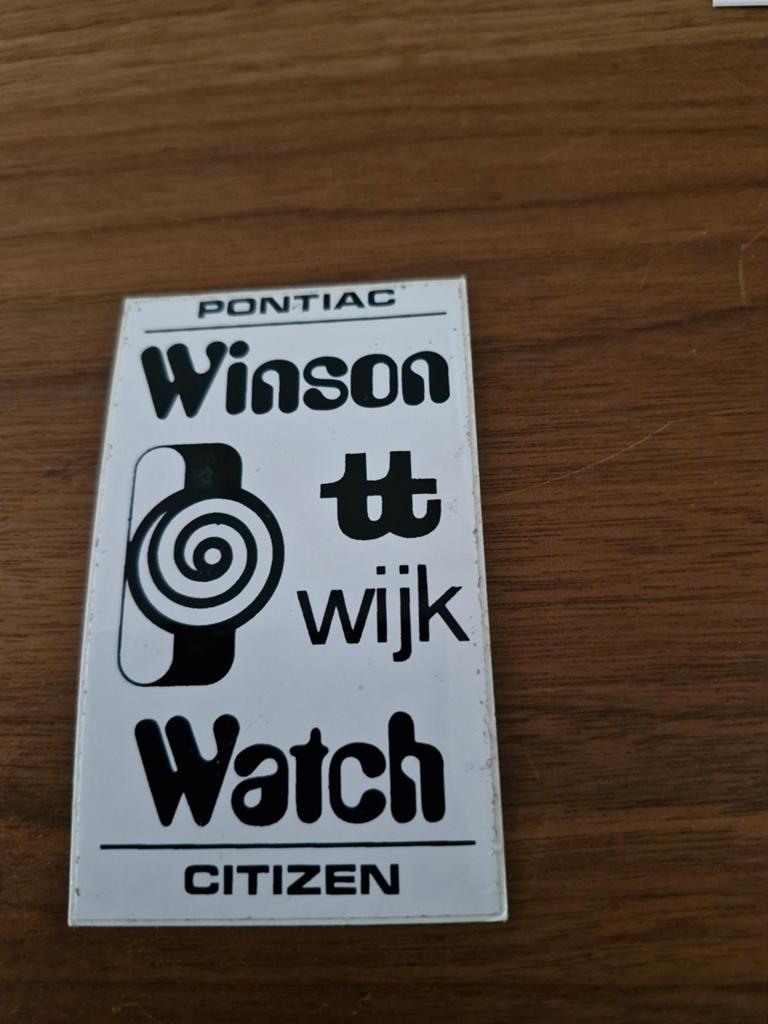 8095 Vintage Pontiac Winson Watch Citizen Sticker, Ophalen of Verzenden