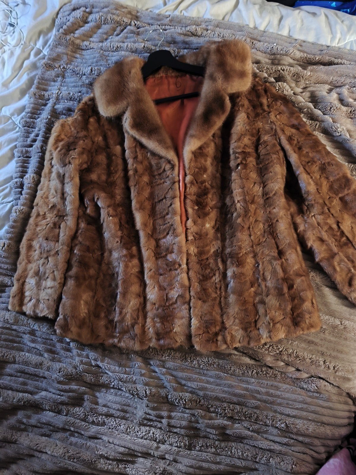 Vintage Oostvogel Bontjas - Maat M, Maat 38/40 (M), Bruin, Ophalen of Verzenden, Zo goed als nieuw