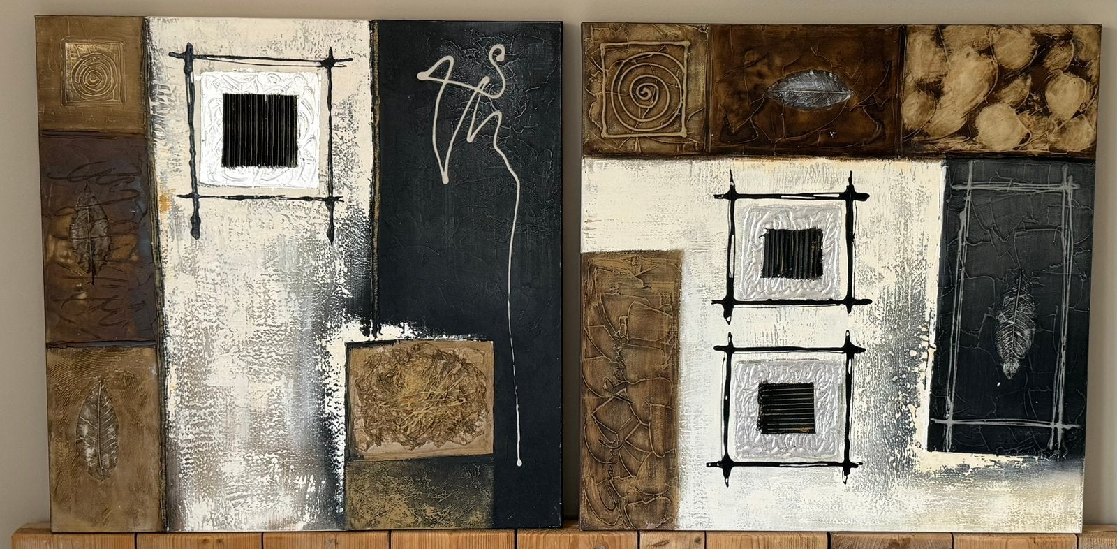 Art schilderij, 2 stuks combi, Ophalen
