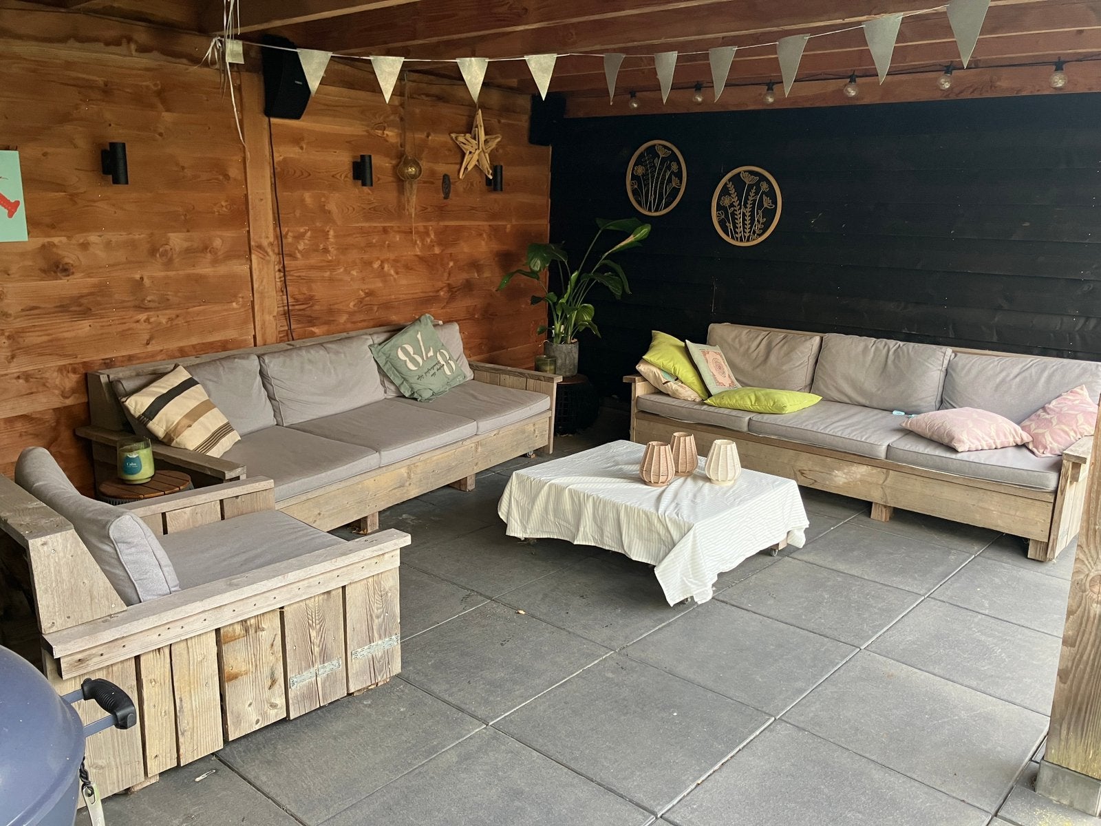 steigerhouten tuinmeubels, Ophalen, Gebruikt, Steigerhout, Bank