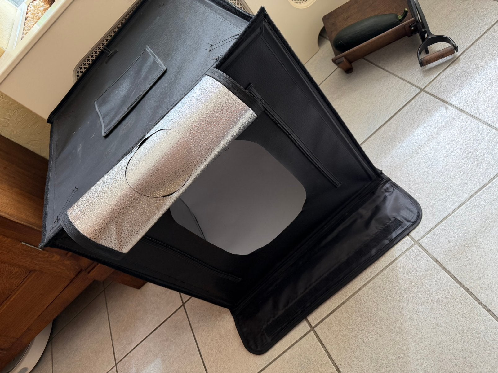 Photocube met versrelbaar led 60x60, Ophalen, Zo goed als nieuw