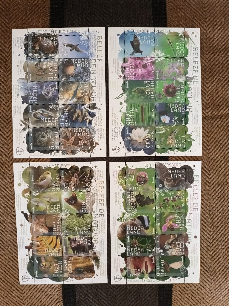 Beleef de Natuur 2022 > complete serie > Luxe postfris !, Postzegels en Munten, Postzegels | Nederland, Verzenden, Na 1940, Postfris