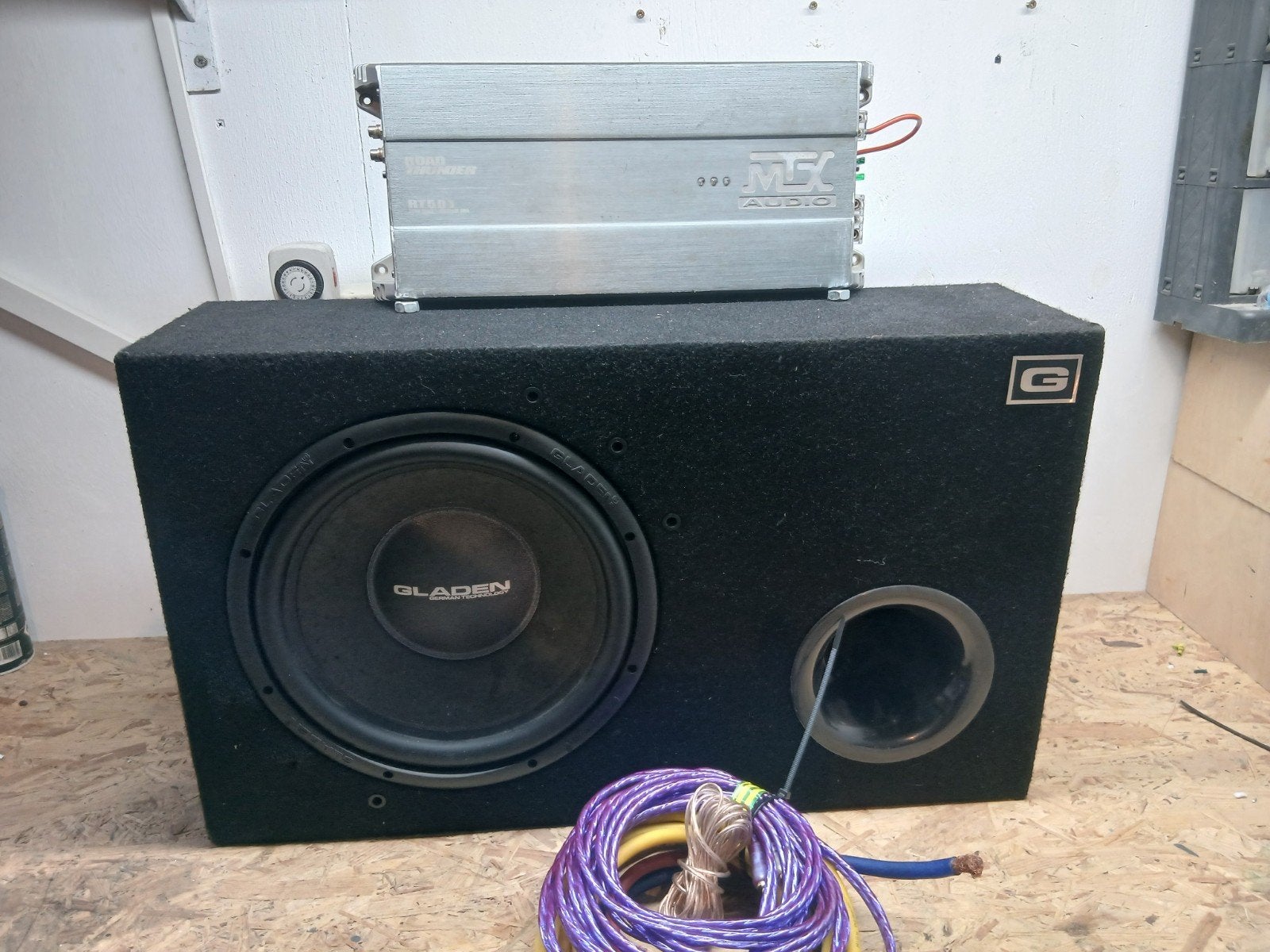 500rms Mtx versterker kabelset subwoofer gladen 500rms, Auto diversen, Ophalen