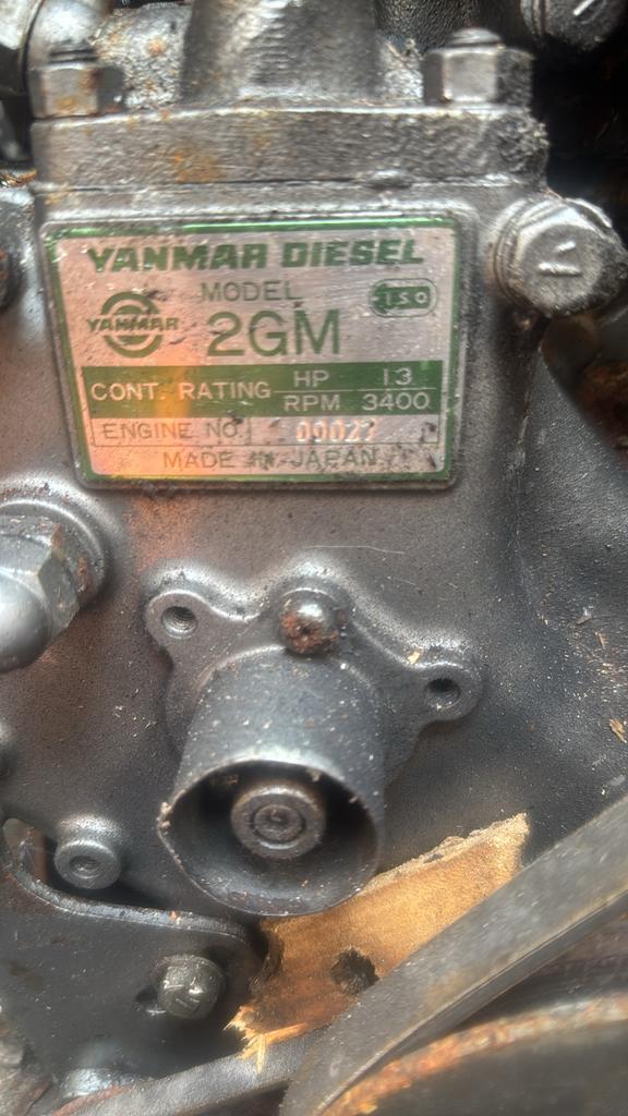Yanmar Diesel 2GM Binnenboordmotor 13 PK, Watersport en Boten, Buiten- en Binnenboordmotoren, Ophalen, 10 tot 30 pk, Gebruikt