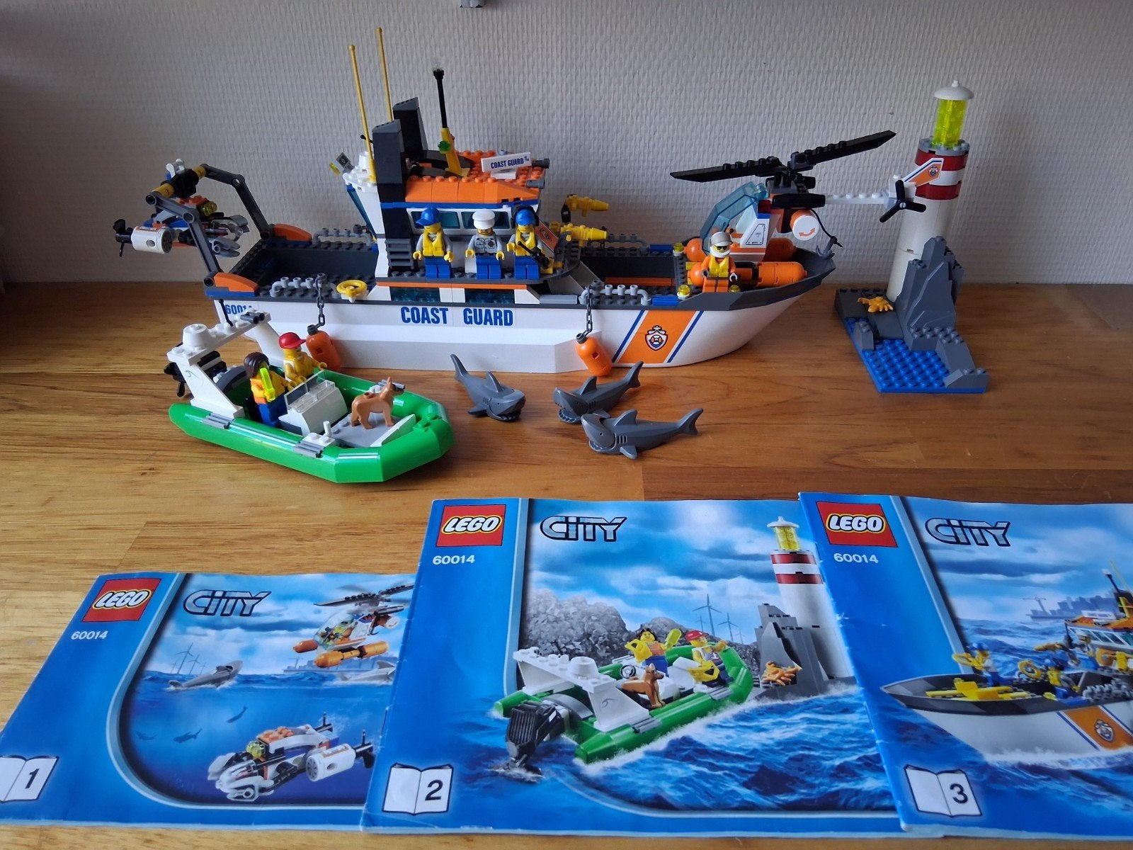 Lego city Kustwacht Patrouille 60014 complete set + boekjes, Ophalen of Verzenden, Zo goed als nieuw