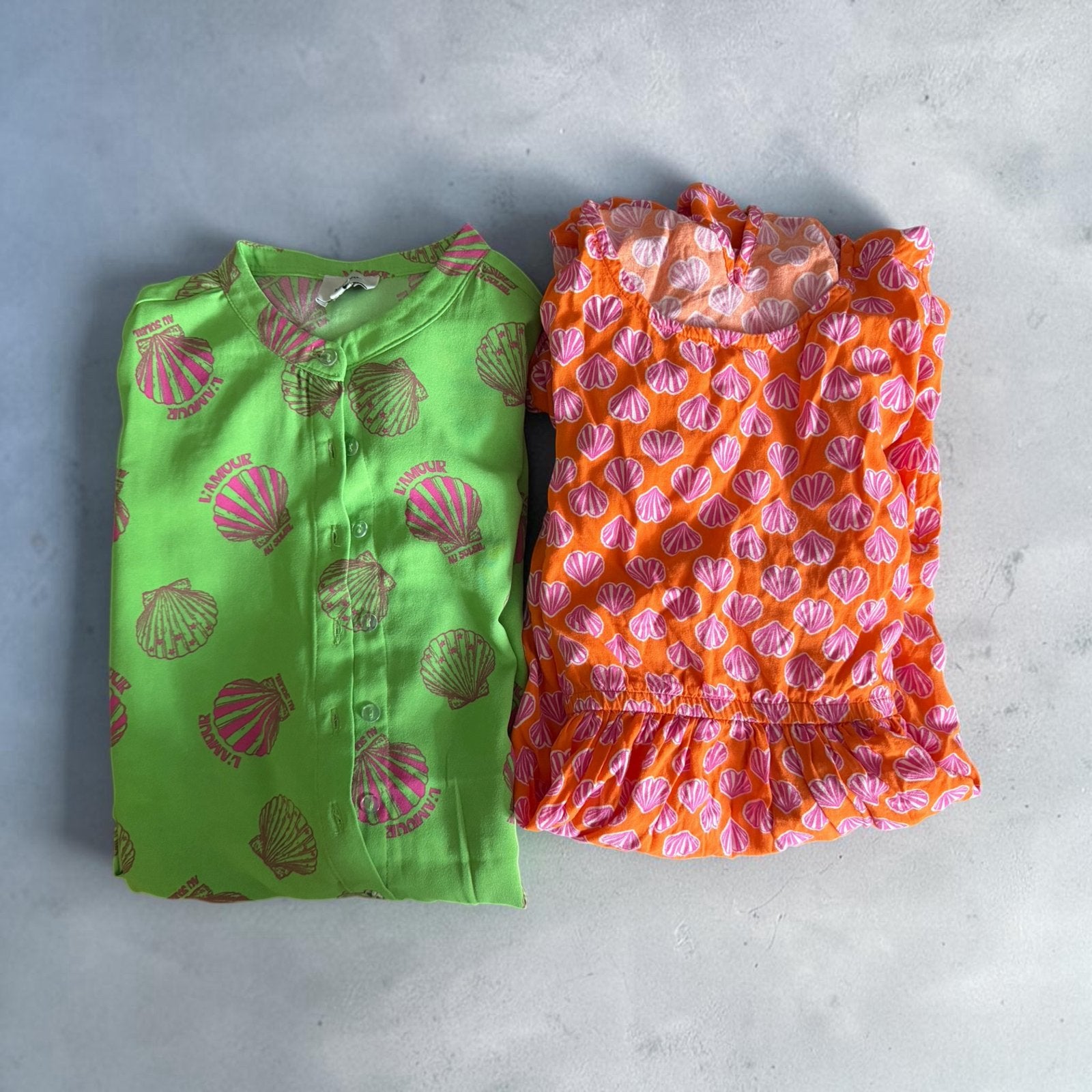 Shoeby setje: jurk en jumpsuit met schelpenprint, Ophalen of Verzenden, Gebruikt, Meisje, Setje