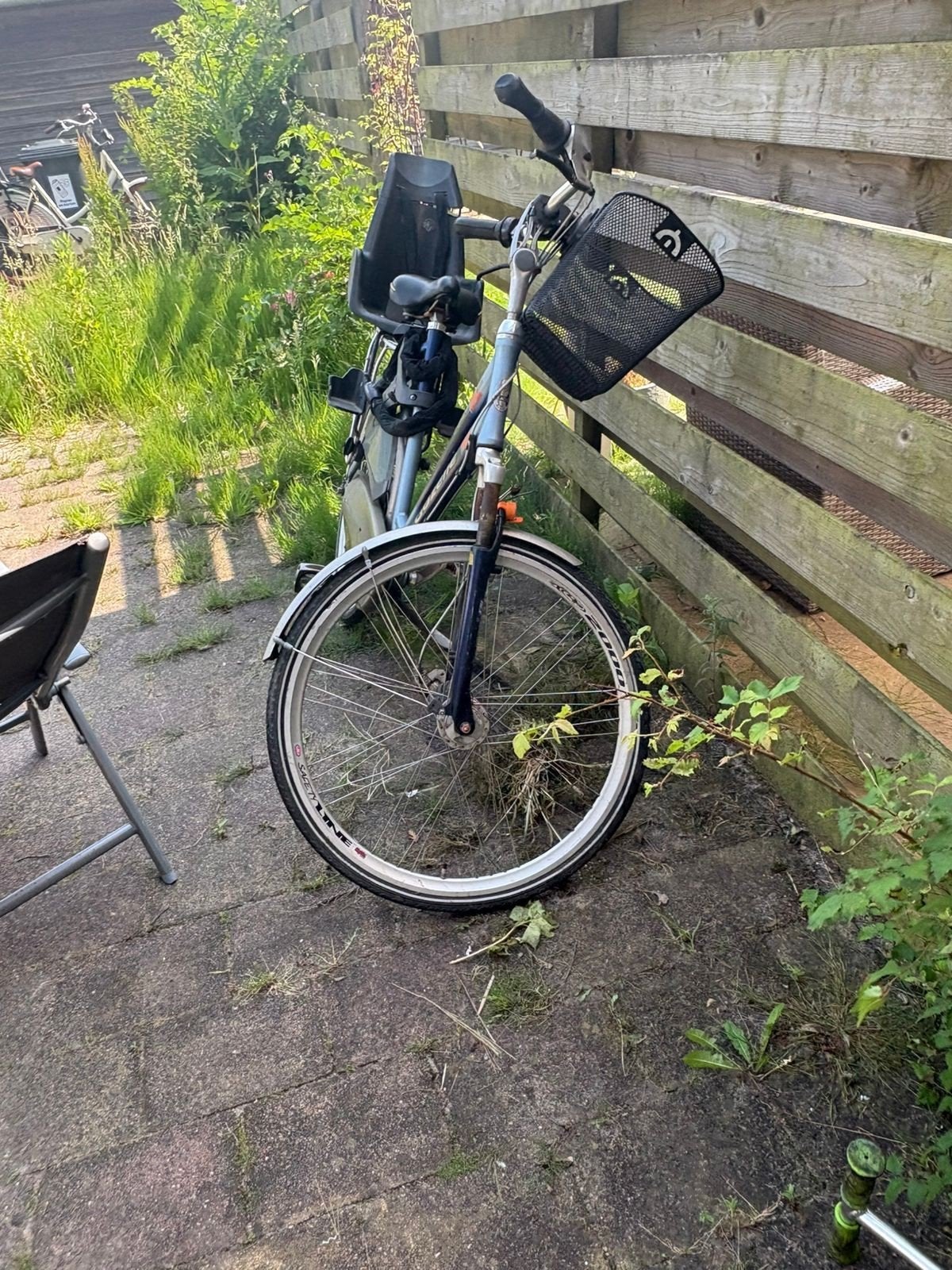 Gazelle fiets met kinderzitje, Velgrem, Ophalen of Verzenden, Gazelle, 53 tot 56 cm