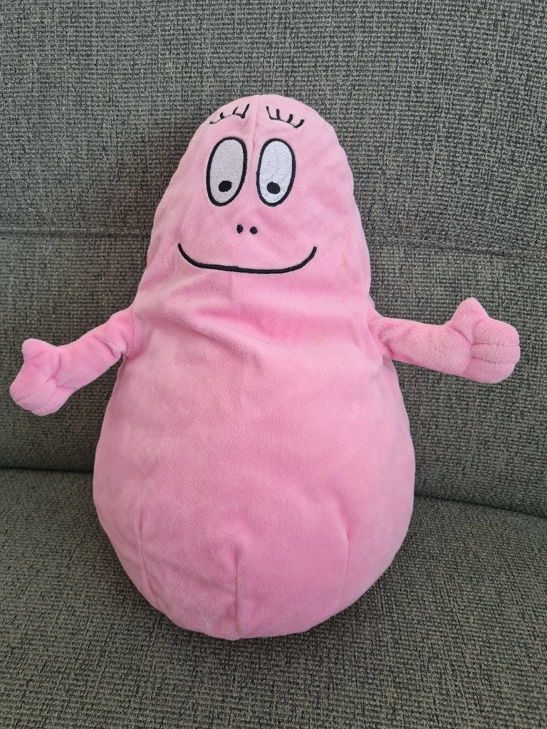 Barbapapa knuffel knuffeltje pluche opbergzak kussen 35/40cm, Gebruikt, Overige merken, Overige karakters, Overige typen