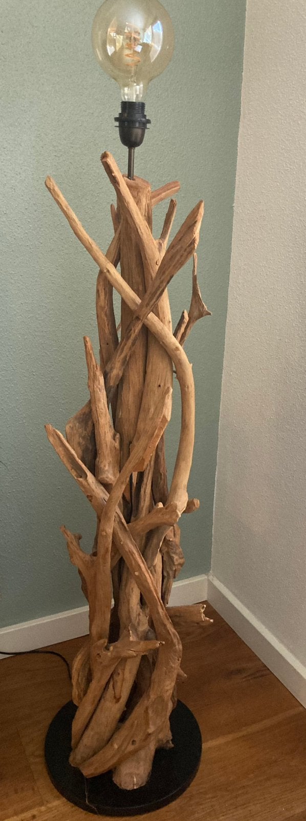 Mooie, landelijke vloerlamp van Light&Living 133cm hoogx35Ø, Ophalen, Zo goed als nieuw, Hout, 100 tot 150 cm