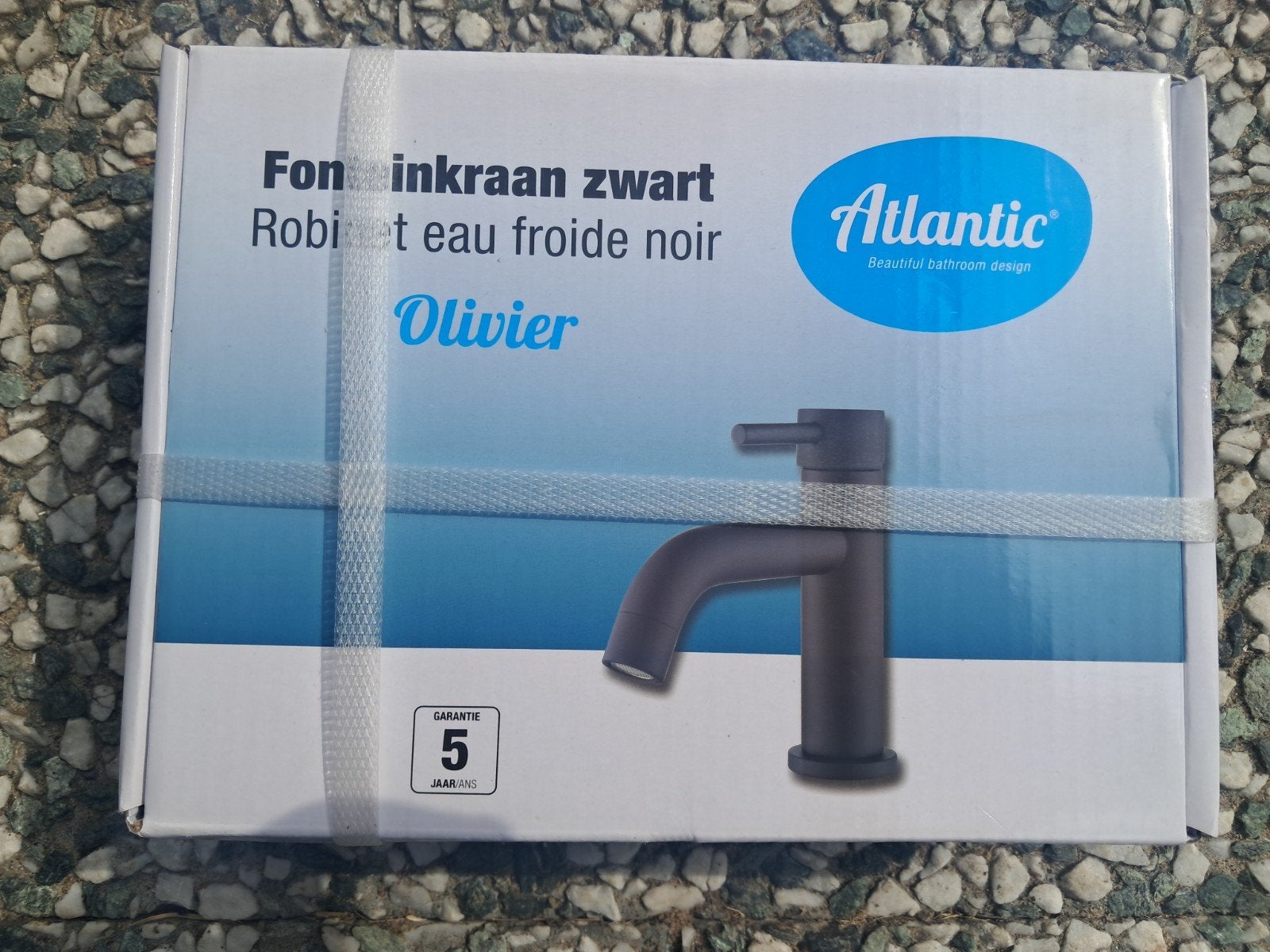 Atlantic olivier fonteinkraan zwart (koud water), Doe-het-zelf en Verbouw, Ophalen of Verzenden, Nieuw, Kraan