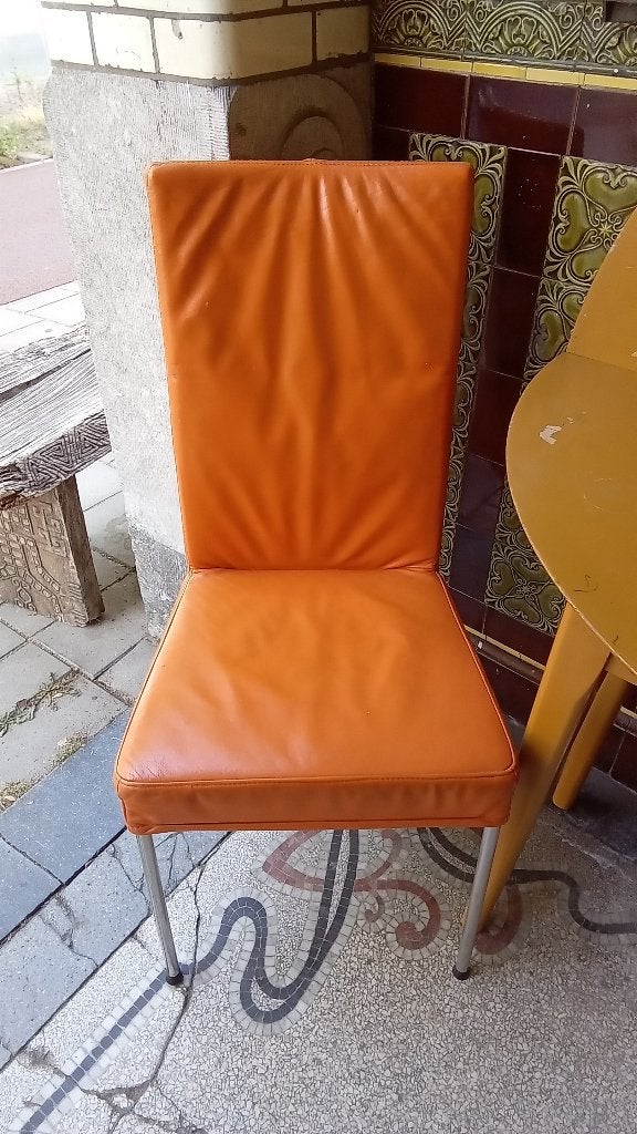 2 eetkamerstoelen van LEOLUX, Ophalen, Gebruikt, Leer, Twee