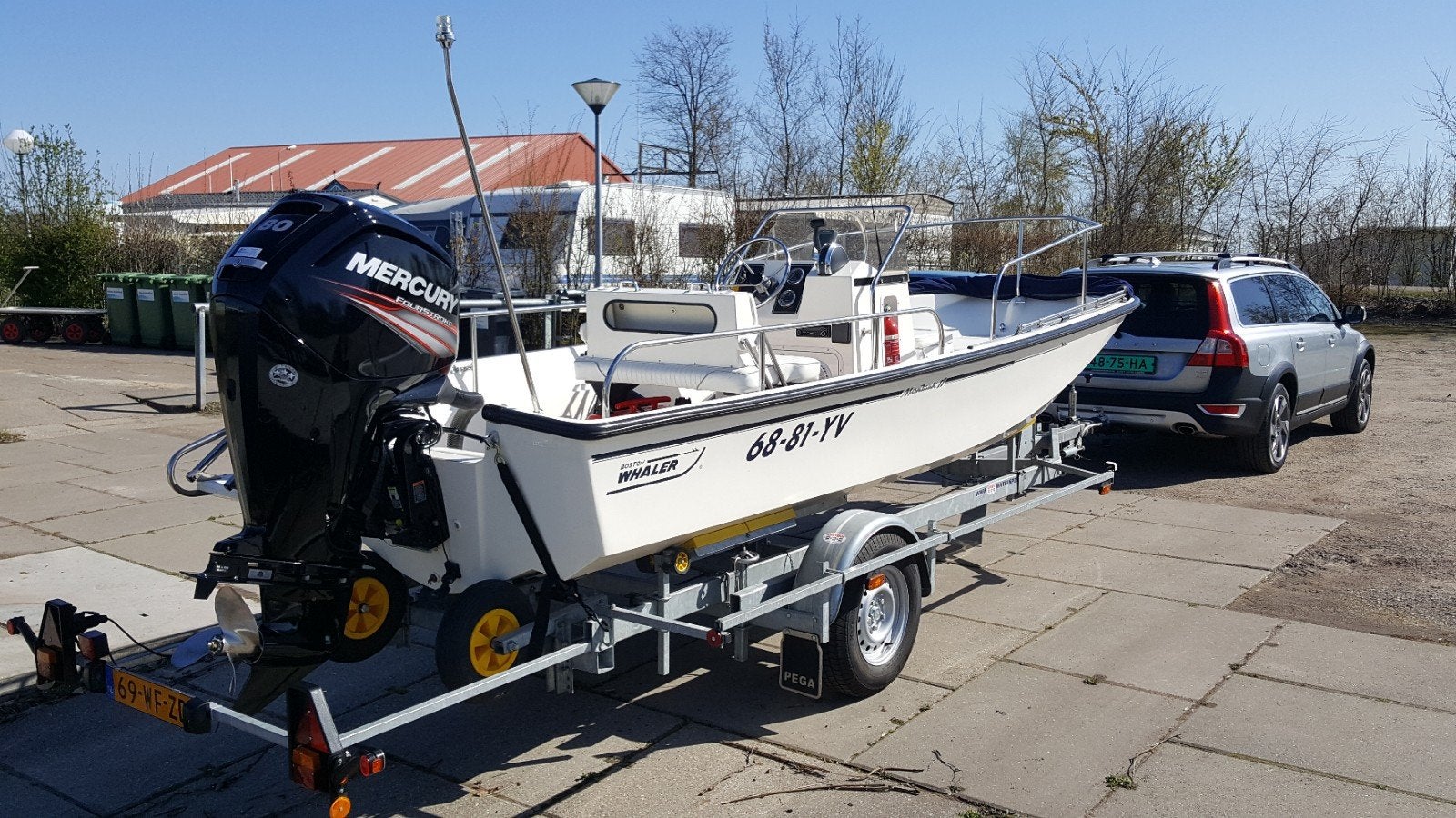 Boston Whaler Montauk 17 met Mercury 80pk en Pega trailer, Watersport en Boten, Overige merken, Viertaktmotor, 5 m, Zo goed als nieuw