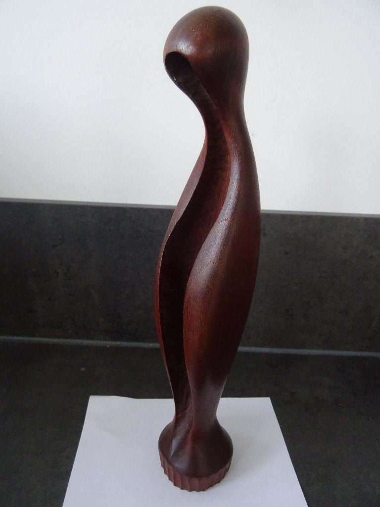 maria beeld abstract houtsnijwerk madonna sculptuur hout, Ophalen of Verzenden, Zo goed als nieuw, Beeld(je), Christendom | Katholiek