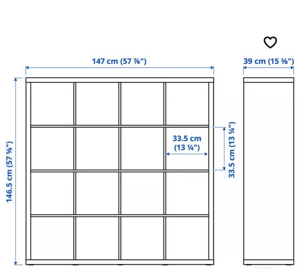 Foto 2 van IKEA Kallax witte 16 vakken kast