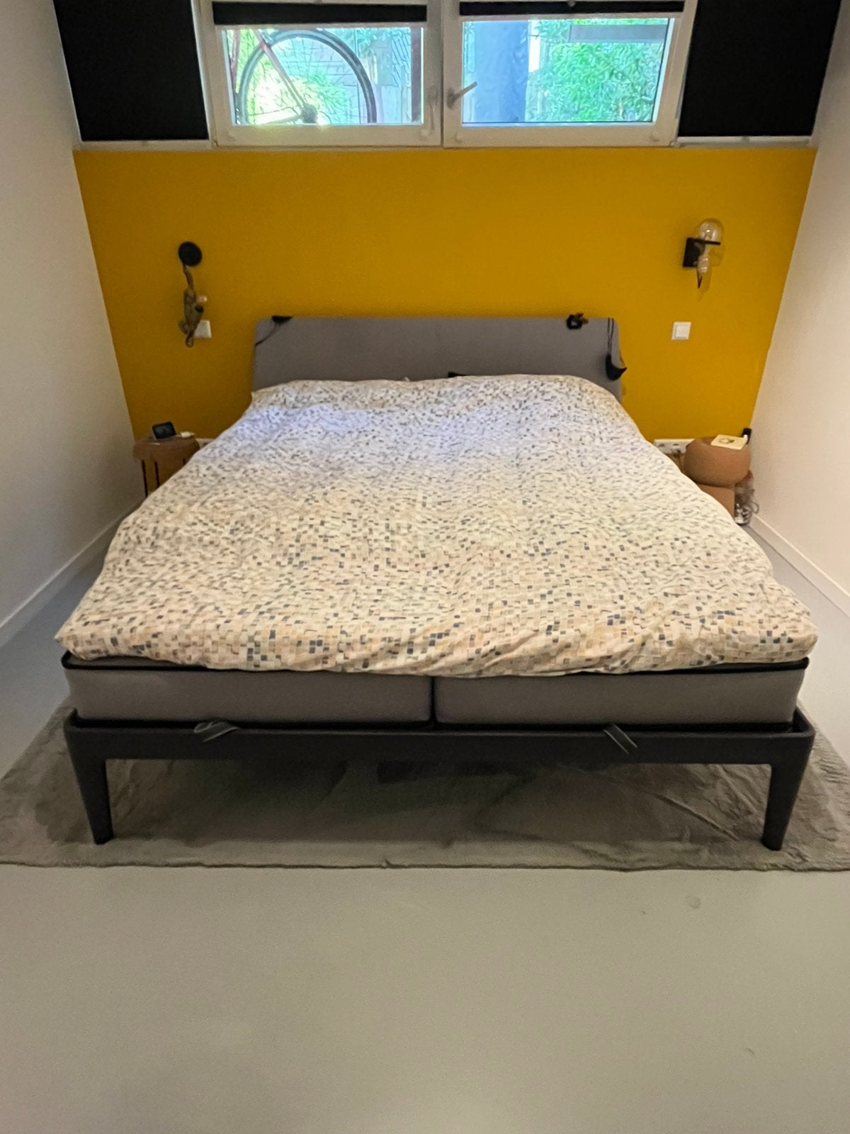 2x Luxe Auping matras + Auping split topper | Nette staat, Ophalen, Zo goed als nieuw, Tweepersoons, Modern / chique