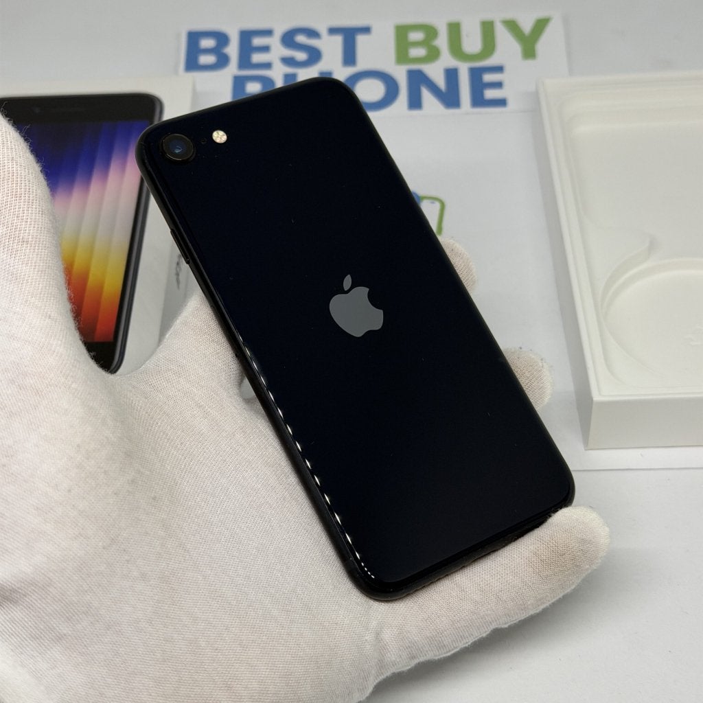 iPhone SE 2022 64GB zwart /krasvrij scherm /91% batt /garant, Telecommunicatie, Apple, Zwart, 64 GB, Zonder simlock