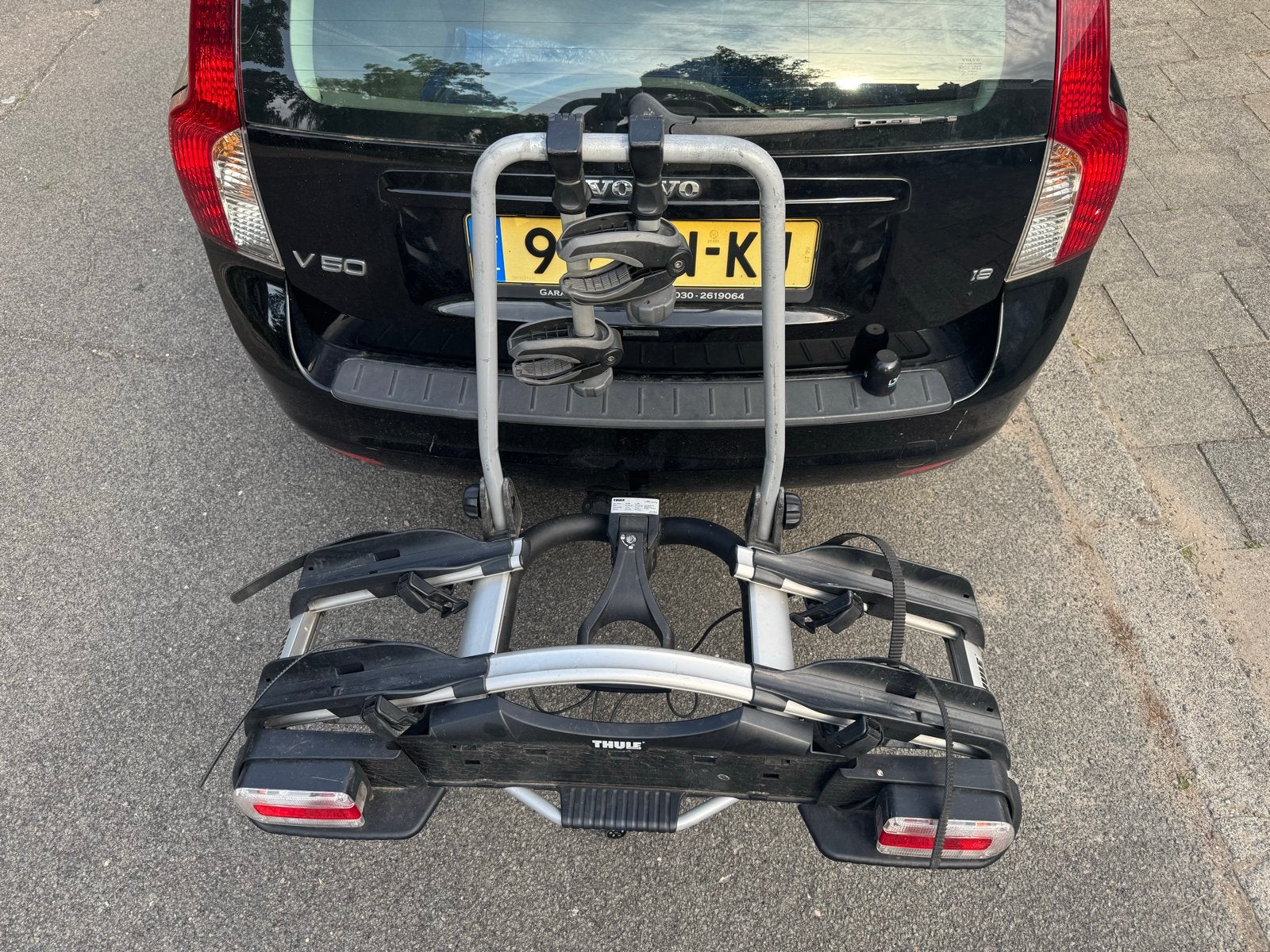 Thule Euroway 921 kantelbare fietsendrager voor 2 fietsen, Ophalen, 2 fietsen, Gebruikt, Trekhaakdrager
