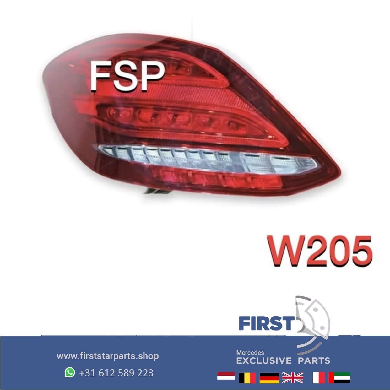 W205 VOL LED Achterlicht LINKS Mercedes C Klasse ORIGINEEL 2