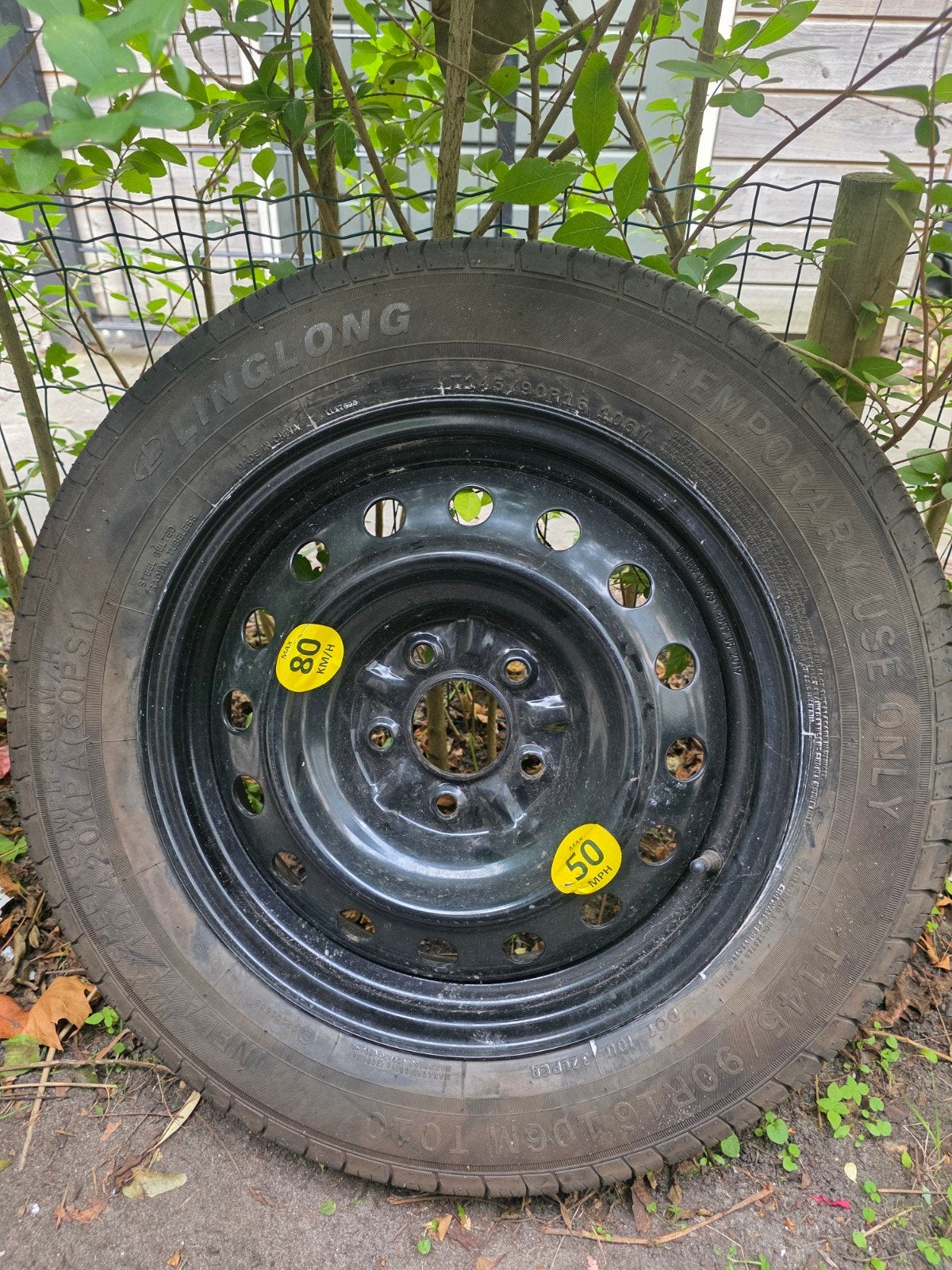 Thuiskomer / reservewiel 16 inch – T145/90R16 compleet, Auto-onderdelen, Ophalen, Zomerbanden, Banden en Velgen