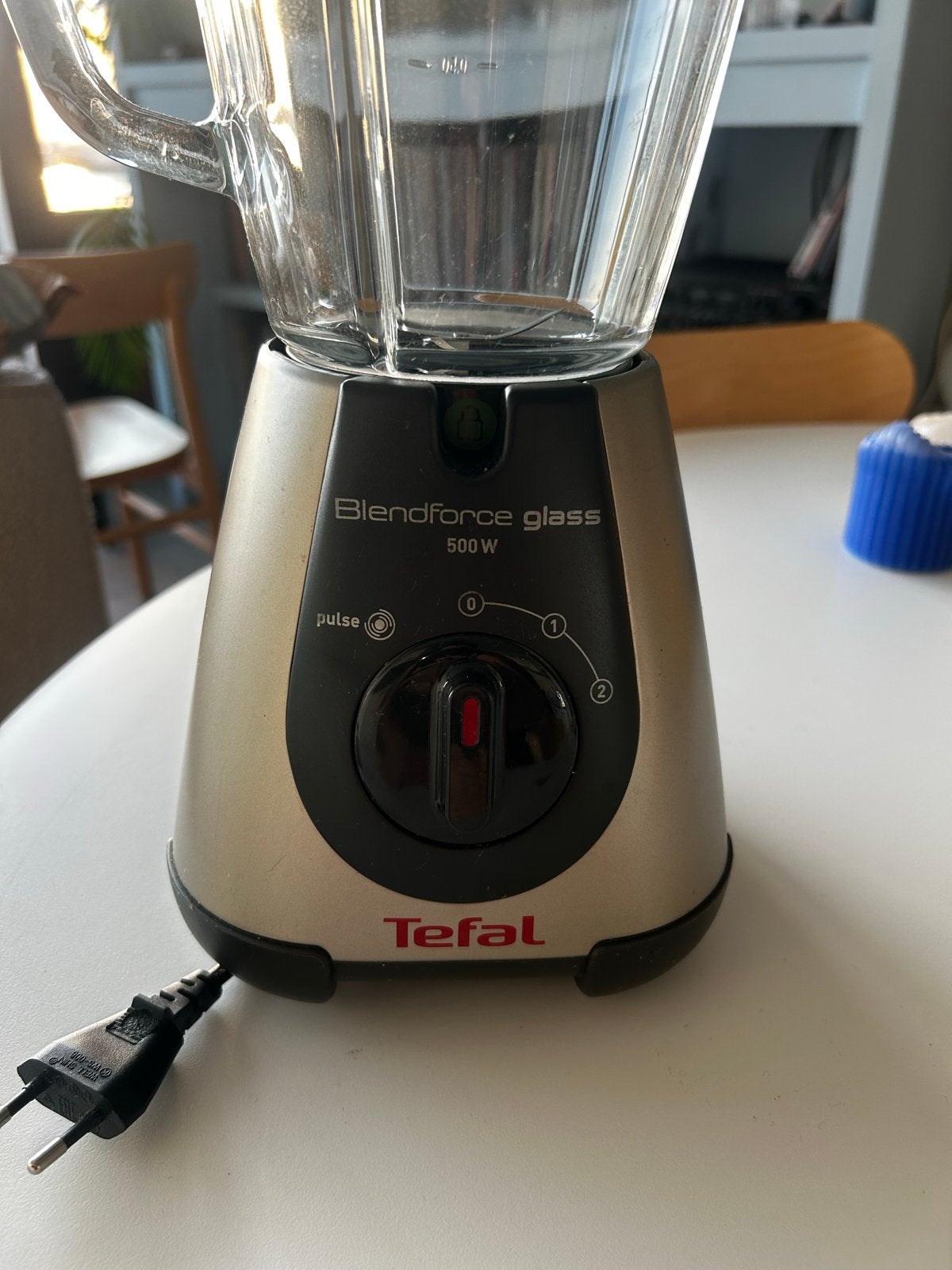Tefal Blendforce Glass 500W Blender - Zo goed als nieuw, Ophalen, 1 tot 2 liter, 2 snelheden, Zo goed als nieuw