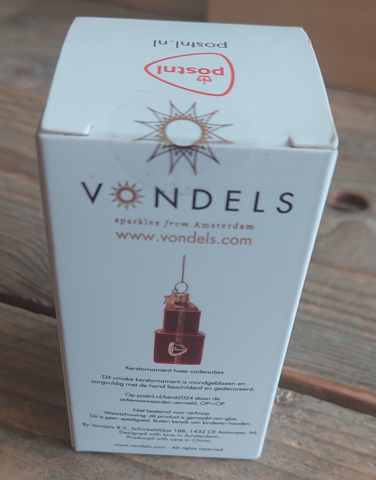 Vondels kerstornament 2 kadootjes, NIEUW, Ophalen of Verzenden, Nieuw