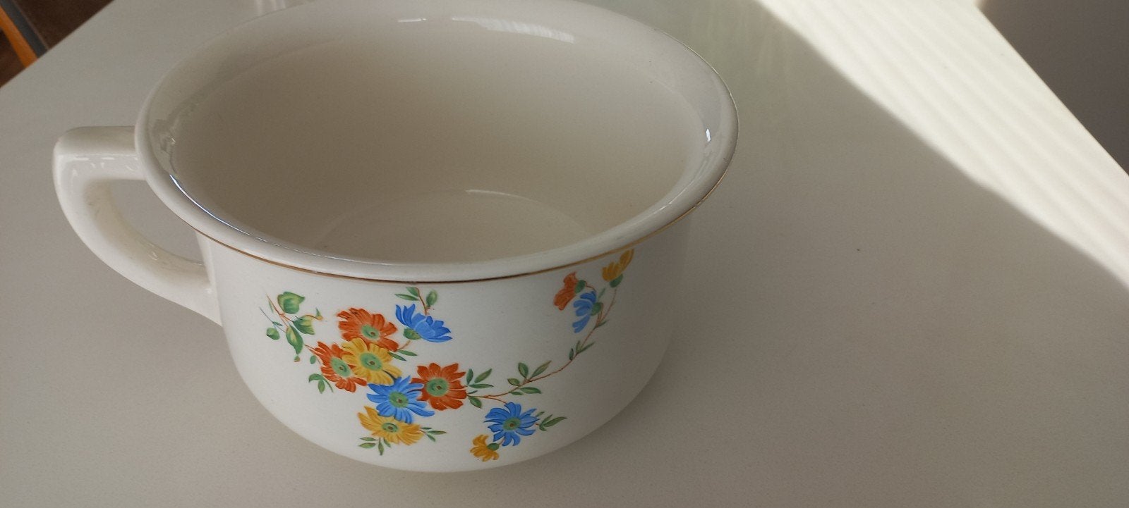 Vintage Kamerpot Bloemmotief, Ophalen of Verzenden