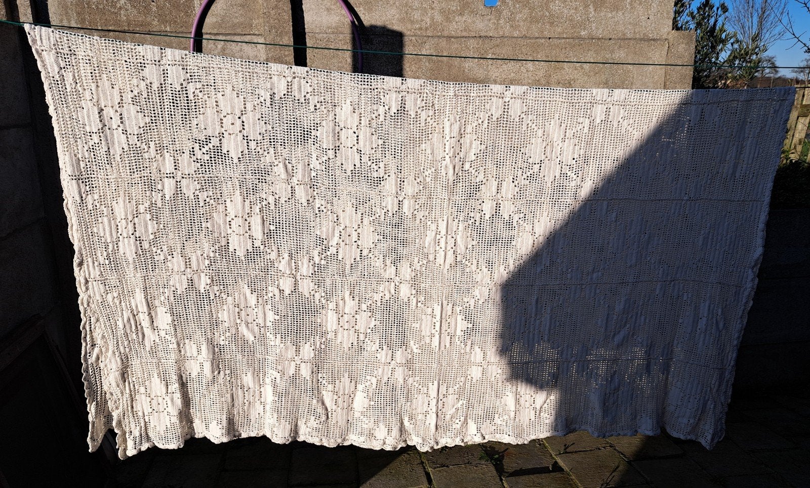Sprei gehaakte vintage sprei decoratie, Antiek en Kunst, Verzenden