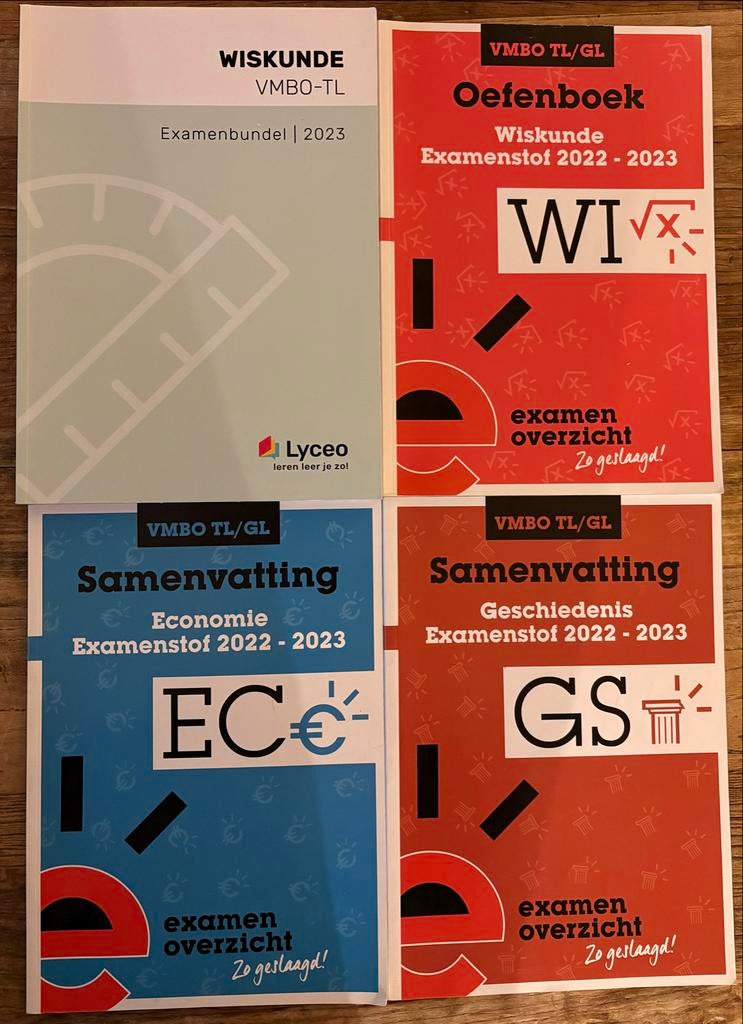 VMBO TL/GL Examenbundel & Samenvattingen 2022-2023 Set, Ophalen of Verzenden, Zo goed als nieuw, VMBO, Wiskunde A