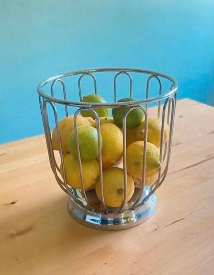 Citrusmand/fruitmand Alessi 2 stuks, Ophalen of Verzenden, Zo goed als nieuw, Rond, Overige materialen