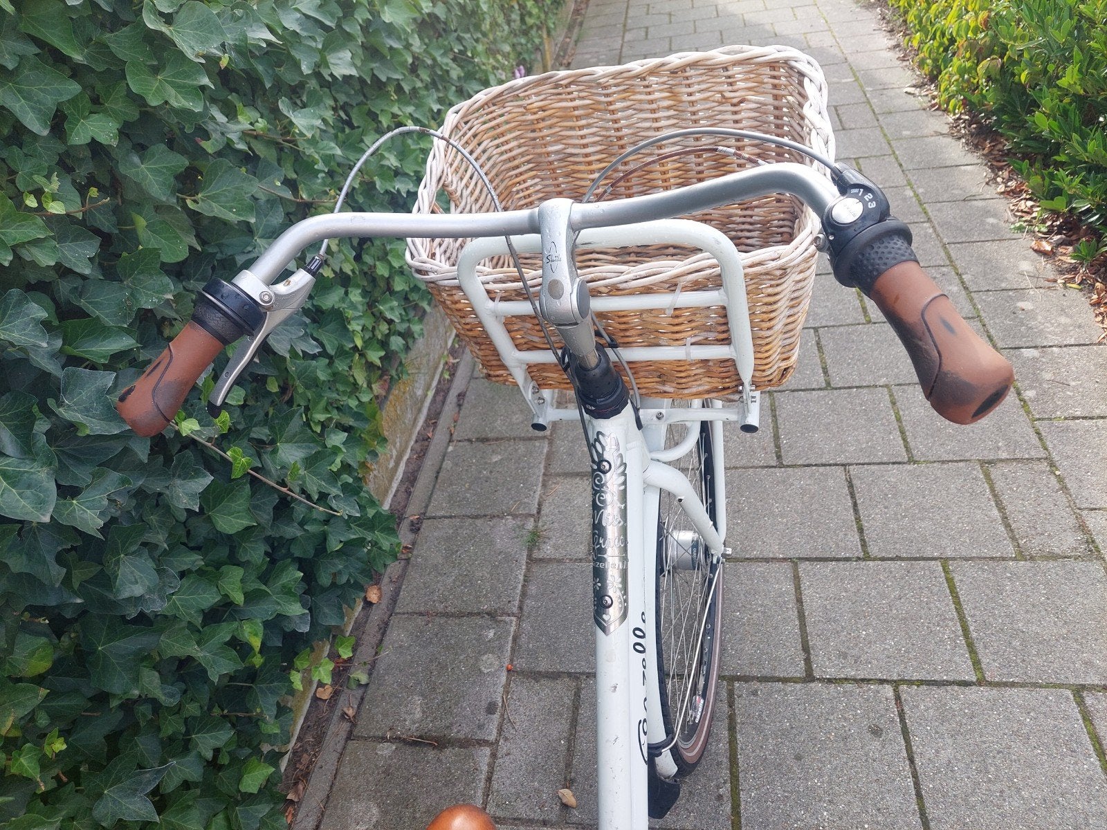 Gazelle Miss Grace damesfiets met mand, Terugtraprem, Gebruikt, 47 tot 50 cm, Versnellingen