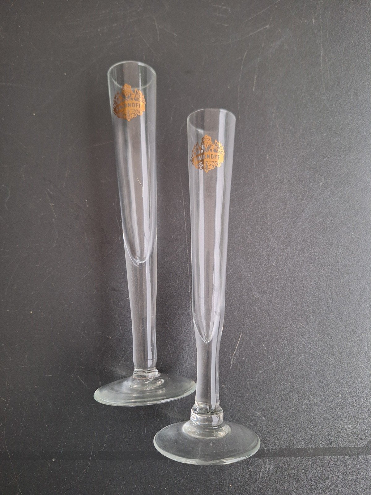Smirnoff shotglazen - Set van 2., Ophalen of Verzenden, Glas, Overige stijlen, Glas of Glazen