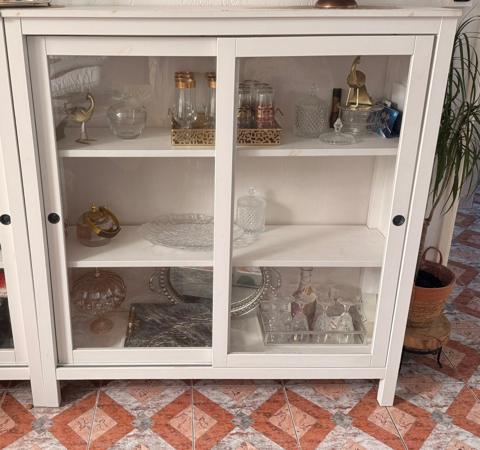 IKEA - Vitrinekast wit, Ophalen, Gebruikt, 50 tot 100 cm, 150 tot 200 cm