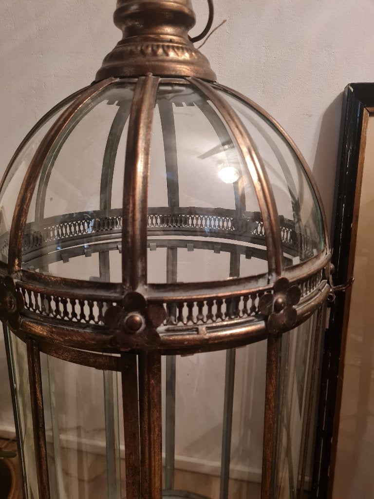 XL windlicht merk Clayre & Eef 95 cm hoog bol glas, Huis en Inrichting, Ophalen, Heikant 21 Kaatsheuvel, Windlicht, 95 cm